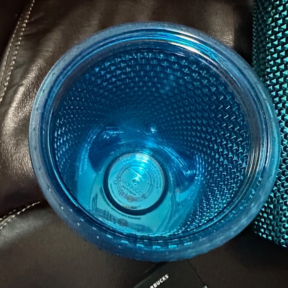 3 bundle Starbucks Chrome blue studded cups & keychain set cold cups bundle - Picture 7 of 10